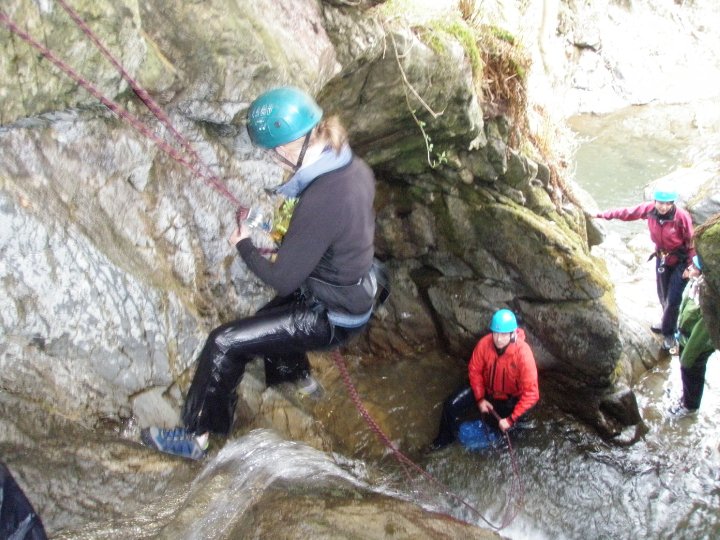 Kids Camp - Abseiling down a waterfall