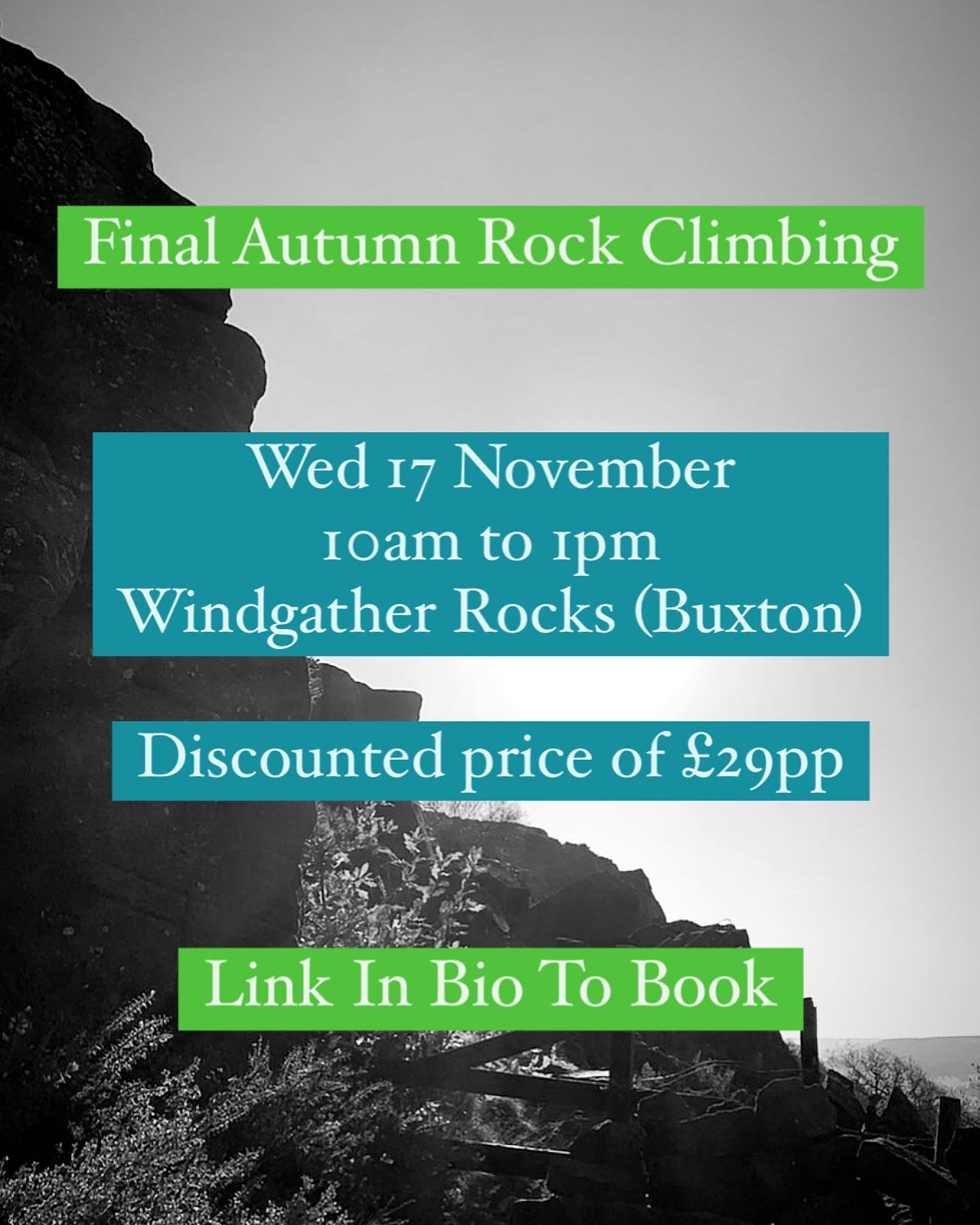 *THIS WEDNESDAY*

Join our friendly, qualified instructors for this session, just for fun or to learn some new skills, we hope to see you here!

More info and booking at www.wilderness-development.com, link in our bio 🧗‍♀️⛰🧗‍♀️
.
.
.
#wildernessdevelopment #smallbusiness #rockclimbing #climbing #scrambling #abseiling #trysomethingnew #peakdistrict #peakdistrictnationalpark #peakdistrictclimbing #mountainsfellsandhikes #roamtheuk #outdoorpursuits #outdooradventures #outdooractivities #nationalparksuk #booknow