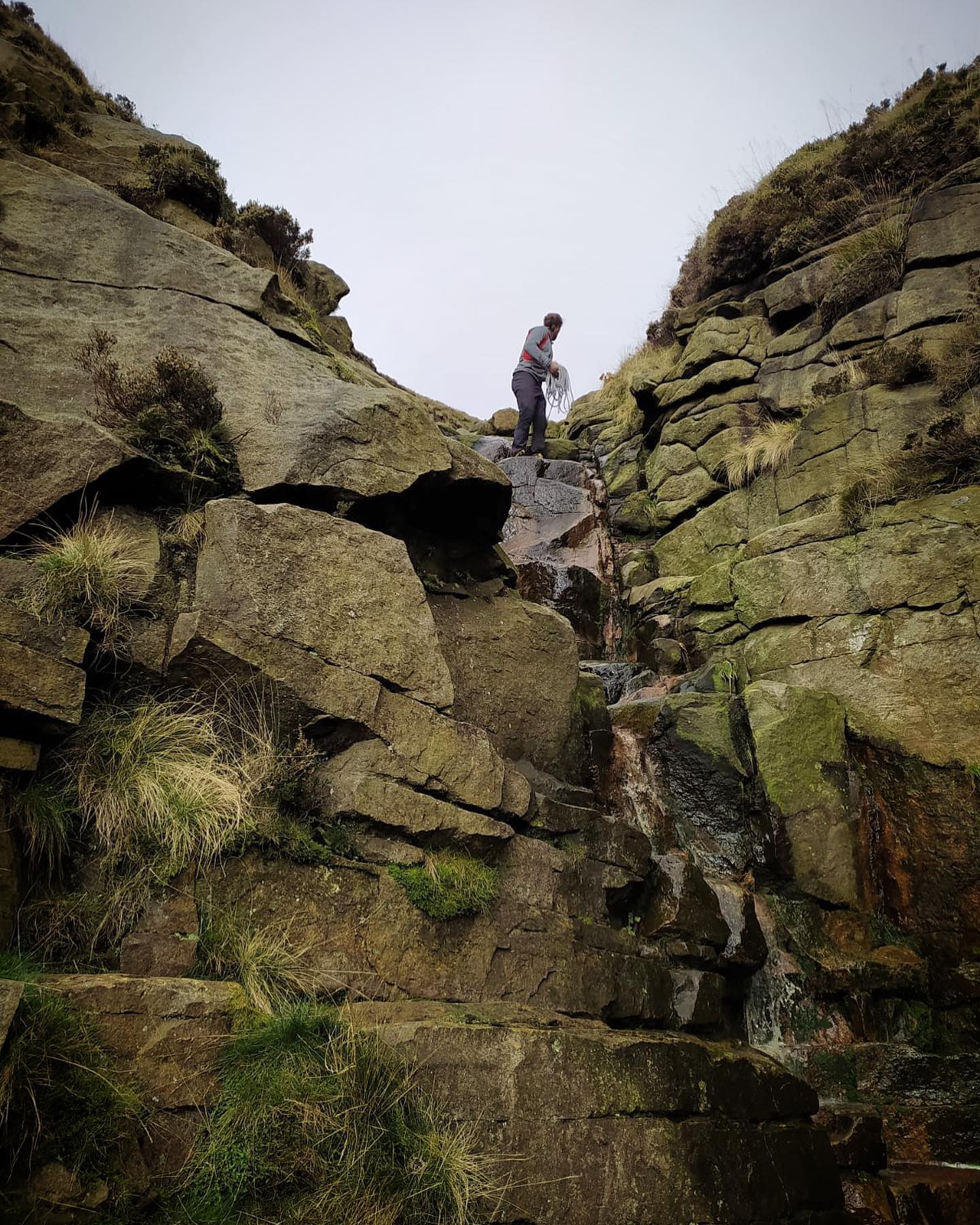 Action shot from our latest mountain adventure scramble. 

On our Mountain Adventure Scrambles we'll stay off the beaten track, making sure to find the most exciting way up the hill we can find, be that following streams or climbing rocky outcrops, and stopping to explore all the caves, tunnels and interesting things we can find. 

For booking and more information - https://www.wilderness-development.com/walks-and-scrambles/mountain-adventure-scramble ⛰🥾⛰ 
.
.
.
#wildernessdevelopment #smallbusiness #scrambling #adventures #trysomethingnew #peakdistrict #kinderscout #peakdistrictnationalpark #peakdistrictclimbing #mountainsfellsandhikes #roamtheuk #outdoorpursuits #outdooradventures #outdooractivities #nationalparksuk #booknow