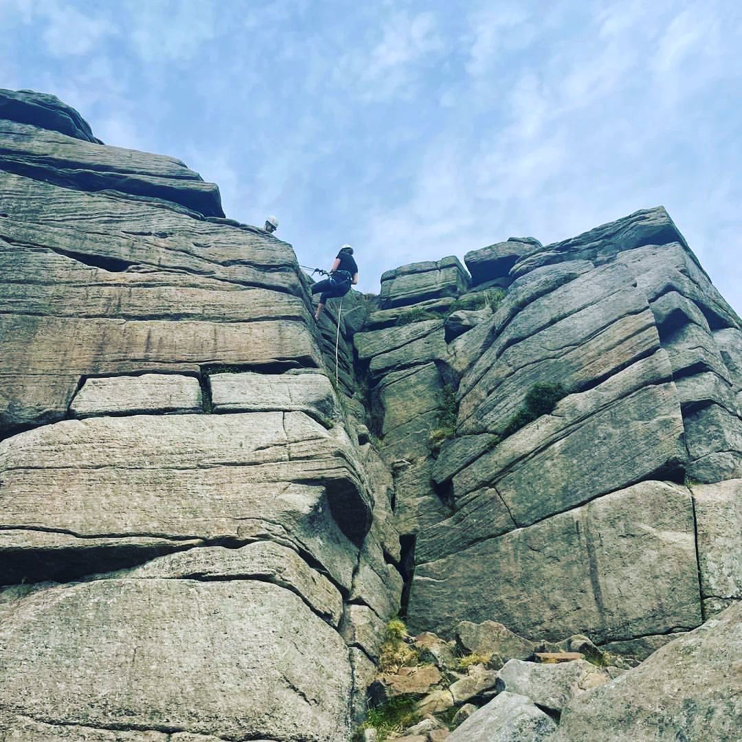 Repost from @ejb_75 

What a day!  Absolutely amazing...rock climbing and abseiling in the Peaks. So much fun would recommend it #wildernessdevelopment pushing ourselves, being scared, adrenaline pumping, freeing the mind...loved it 💕

Join us and try something new this summer - more information and booking at https://www.wilderness-development.com/ ⛰🥾⛰
.
.
.
#wildernessdevelopment #smallbusiness #weaselling #rockclimbing #climbing #scrambling #abseiling #trysomethingnew #peakdistrict #peakdistrictnationalpark #peakdistrictclimbing #mountainsfellsandhikes #roamtheuk #outdoorpursuits #outdooradventures #outdooractivities #nationalparksuk #booknow